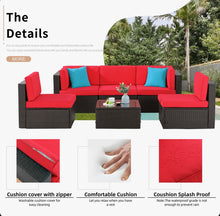 Load image into Gallery viewer, 7 pc Patio Set with Fire Table #2026-124
